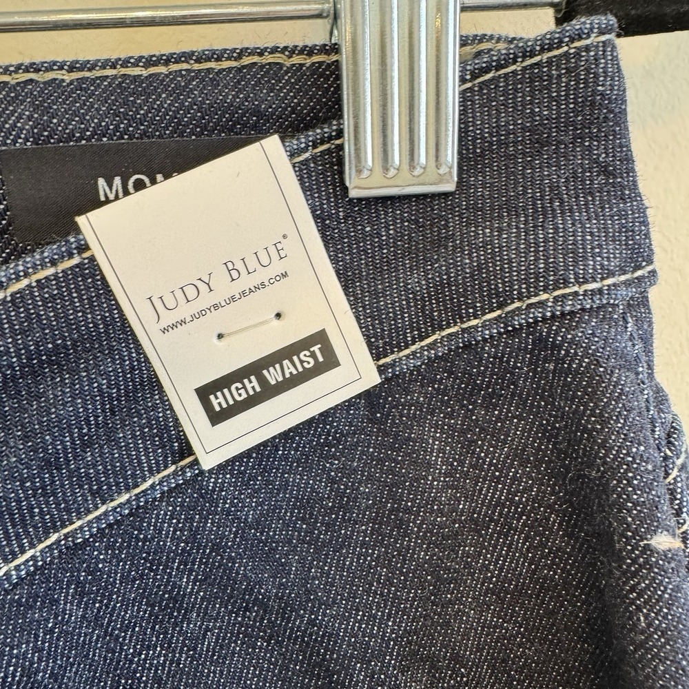 Judy Blue Mom Jeans Dark Wash High Rise Denim JB88273 Navy Blue Women's 7/28 NWT - Picture 5 of 10